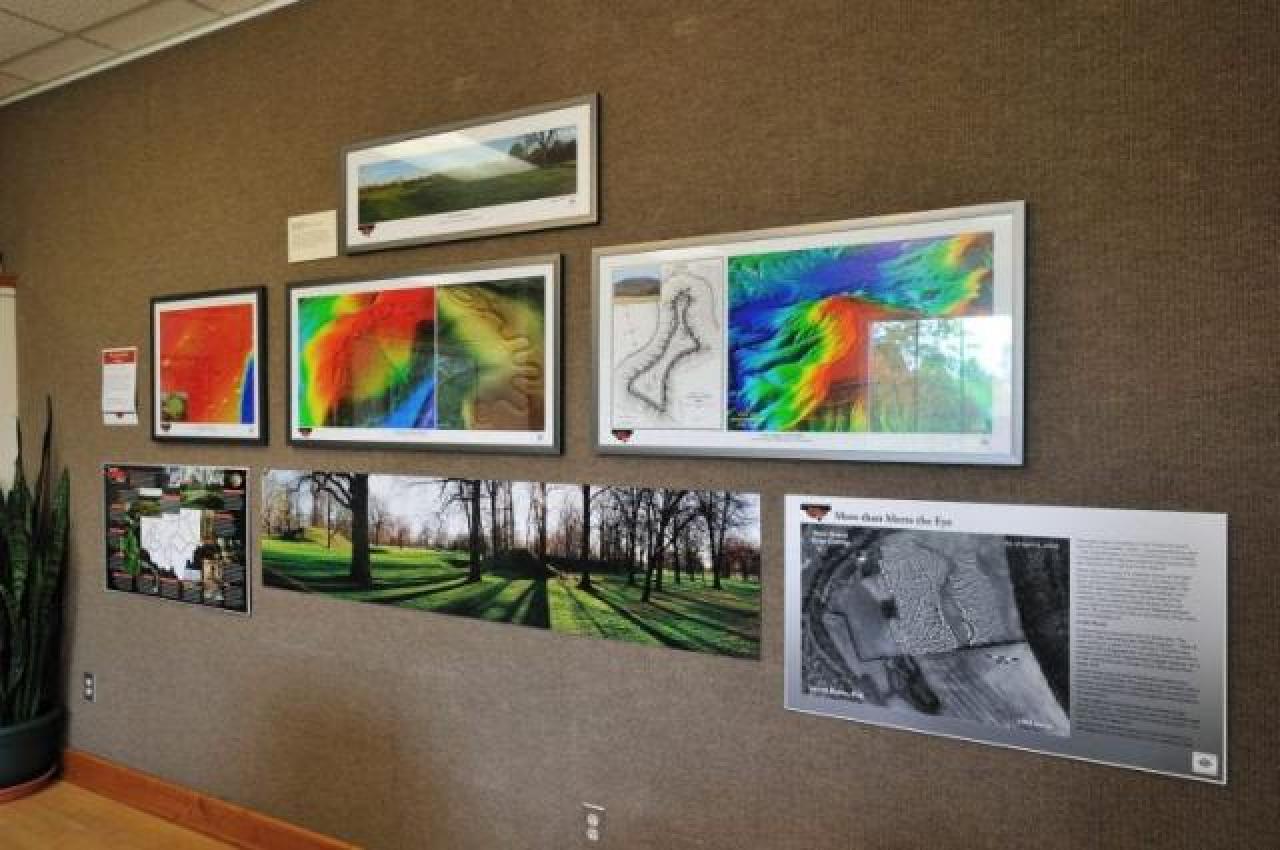 Traveling exhibit of Ohio earthworks produced in conjunction with The Ancient Ohio Trail.