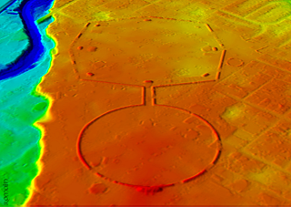 LiDAR image of the Newark Earthworks' Octagon. Image Courtesy of the Newark Earthworks Center, The Ohio State University.